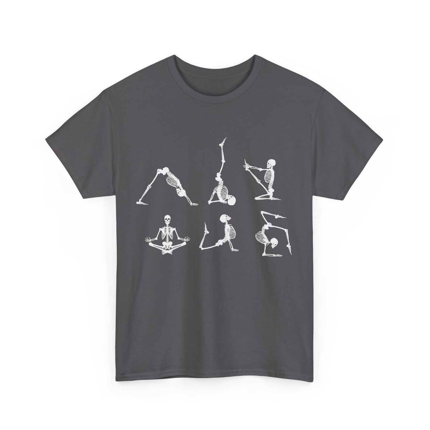 Skeleton, Yoga, Halloween, Unisex Heavy Cotton Tee
