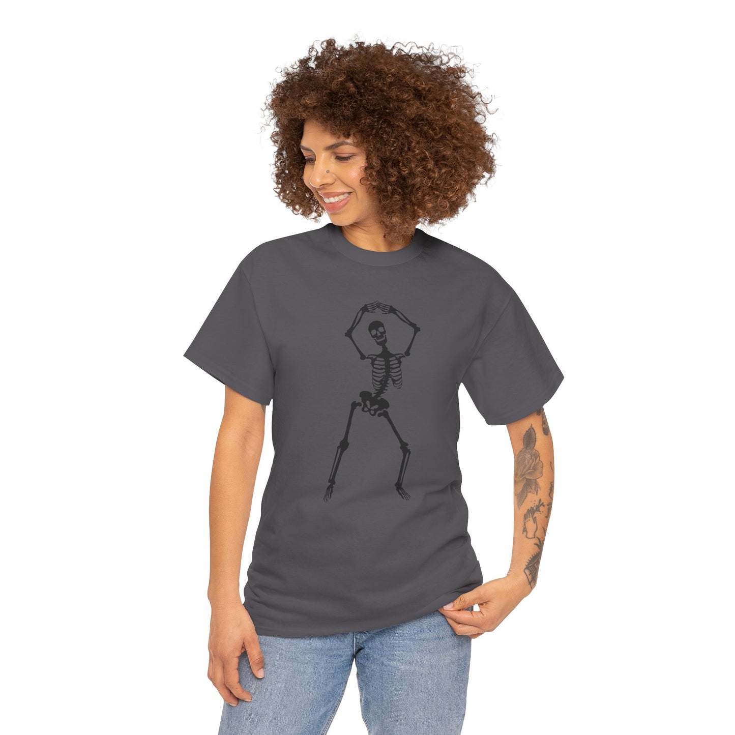 Halloween Skeleton Dancing - Heavy Cotton Tee