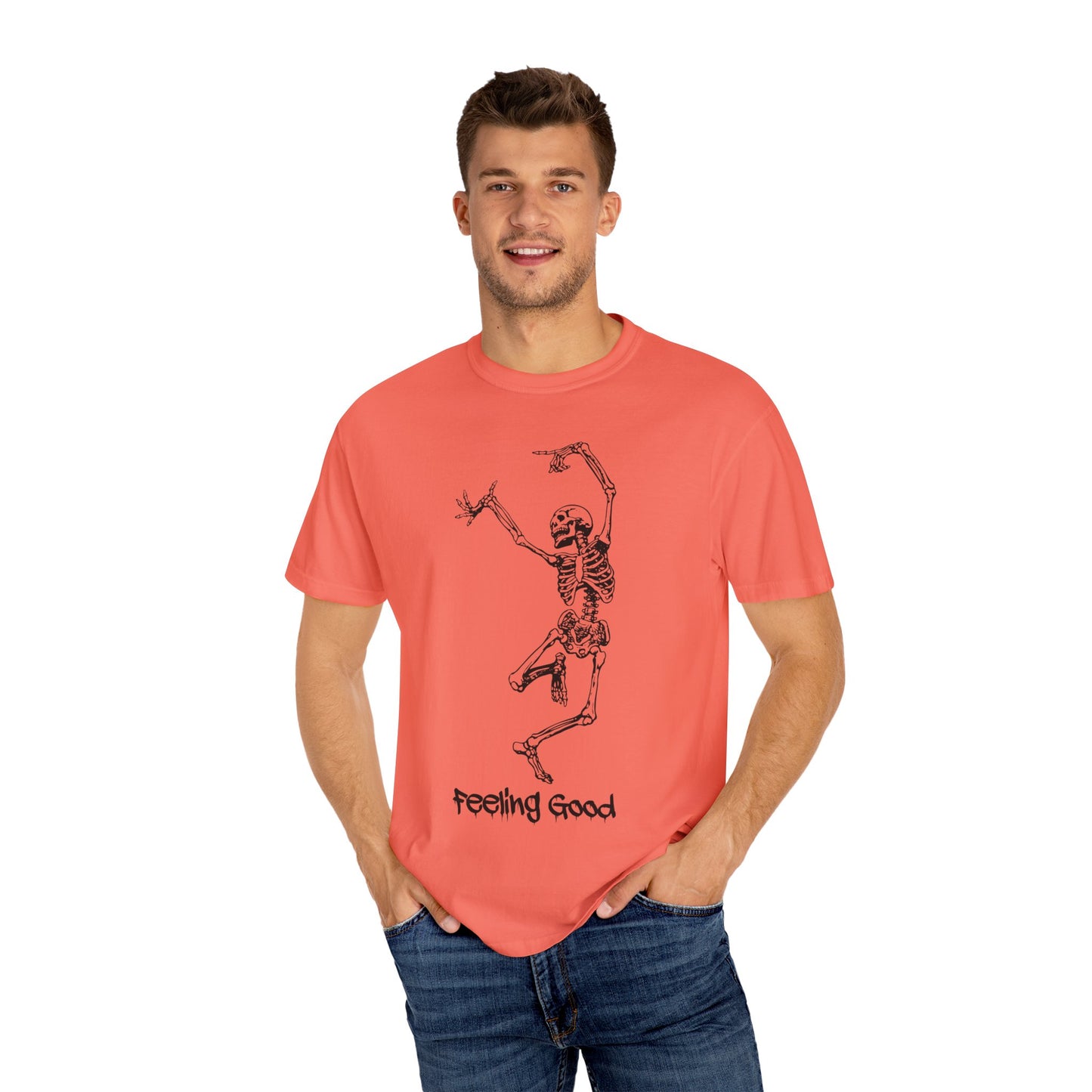 Halloween, Skeleton, Feelin good, Comfort Colors,  Garment-Dyed T-shirt