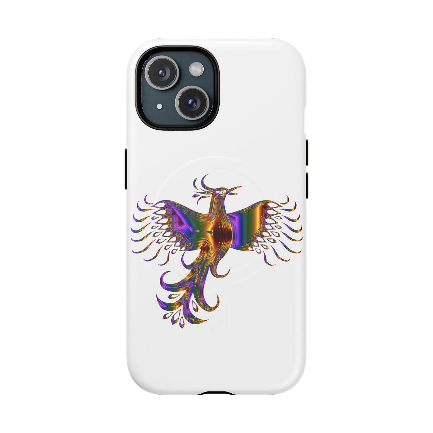 Vibrant Phoenix Magnetic Phone Case, Tough Phone Cover, Unique Smartphone Accessory, Gift for Tech Lovers, Holiday Essentials