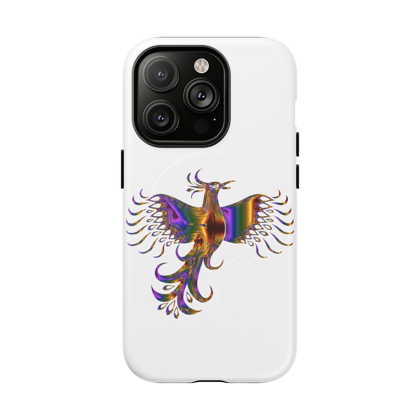 Vibrant Phoenix Magnetic Phone Case, Tough Phone Cover, Unique Smartphone Accessory, Gift for Tech Lovers, Holiday Essentials