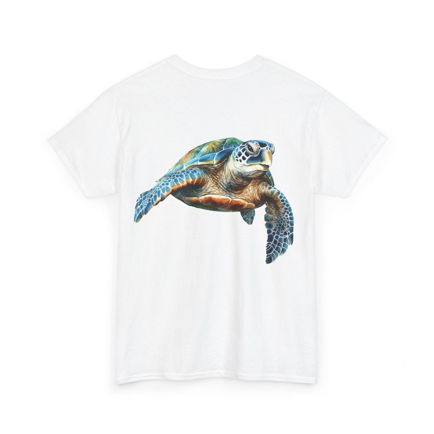 Save the Sea Turtles - BACKSIDE graphic Heavy Cotton Tee