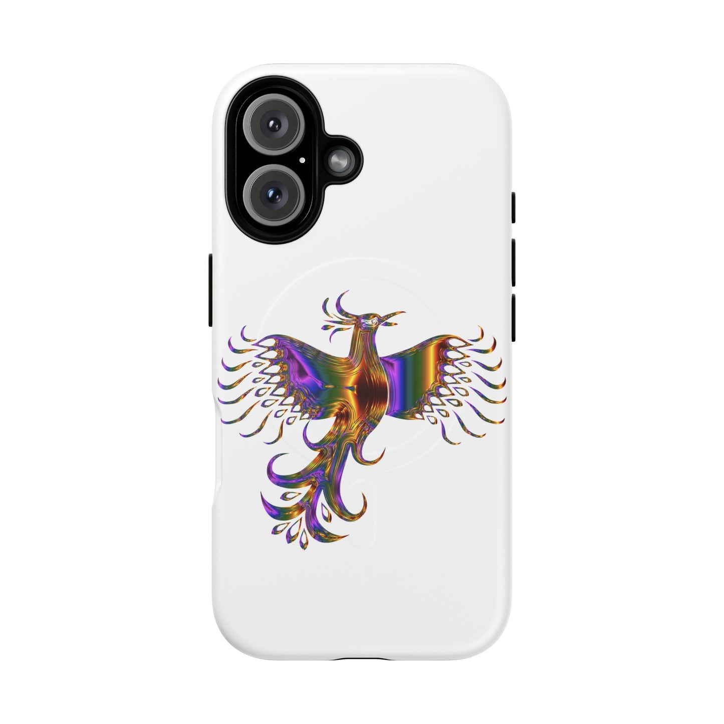 Vibrant Phoenix Magnetic Phone Case, Tough Phone Cover, Unique Smartphone Accessory, Gift for Tech Lovers, Holiday Essentials