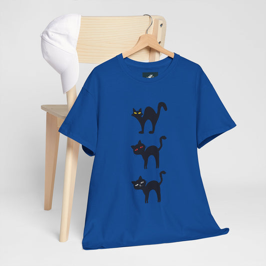 Halloween Cats Tee with Glowing Eyes